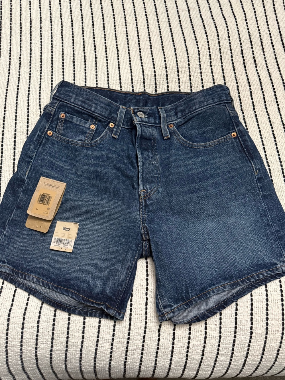 Levi's Blue Denim Shorts with Tags Please to meet you
